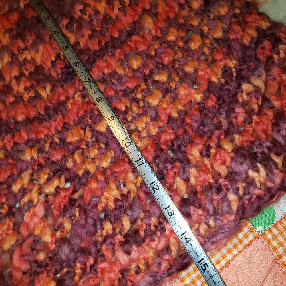 Hand Knit Wool Poncho - Picture 4 of 4